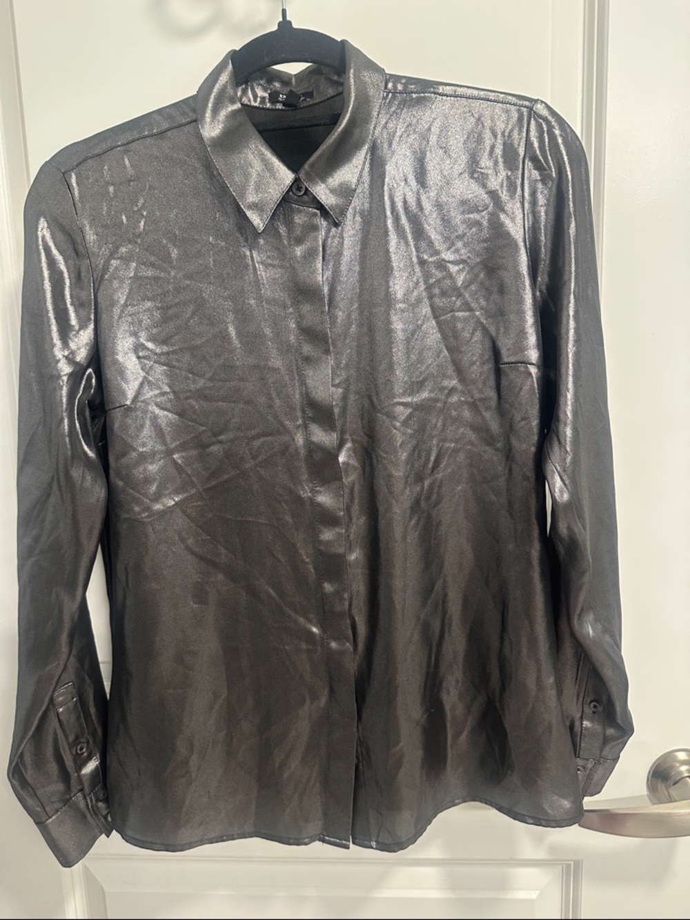 Metallic Women’s Button-Up Shirt
